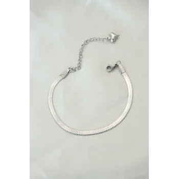 316L Çelik Gümüş Renk İtalyan Zincirli Bileklik