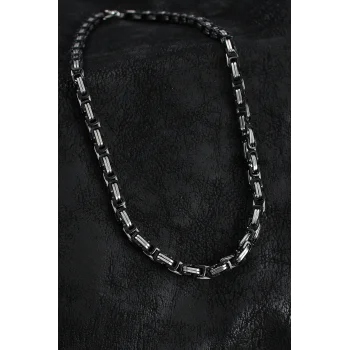 316L Çelik Kral Zincir Model Gümüş Renk Erkek Kolye