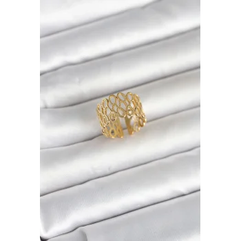 316L Çelik Sarmal Zincir Model Kadın Yüzük