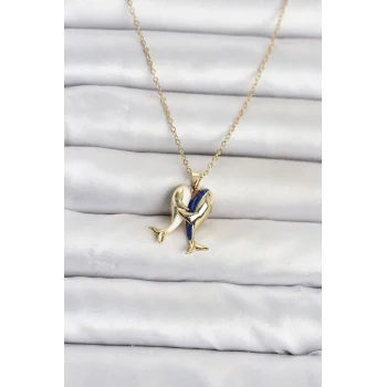 316L Çelik Zincir Gold Renk Dolphin Model Kadın Kolye