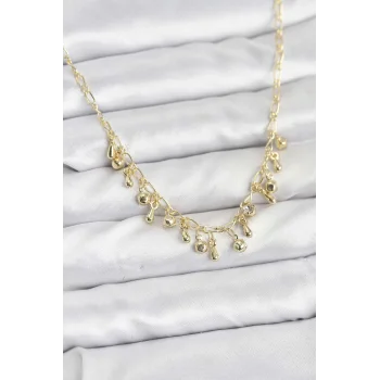 316L Çelik Zincir Gold Renk Kadın Kolye
