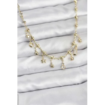 316L Çelik Zincir Gold Renk Kolye