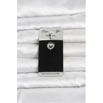 316L Cerrahi Çelik Kalp Model Göbek Piercing