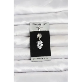 316L Cerrahi Çelik Sallantılı Başak Model Göbek Piercing