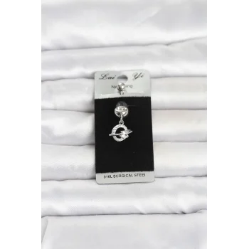 316L Cerrahi Çelik Sallantılı Yıldız Model Göbek Piercing
