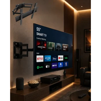 32 55 İnç Televizyon Askı Aparatı Duvara Monte Hareketli TV Tutucu