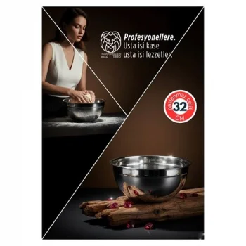 32 cm 6 Lt Profesyonel Ölçülü Derin Karıştırma Kabı - 304 Paslanmaz Çelik 722899