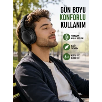3.2 cm Sürücülü Ergonomik Kablosuz Kulaklık