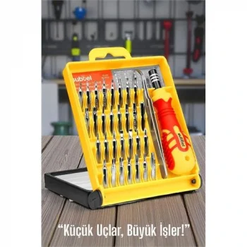 32 Parça Hassas Tornavida Seti – Manyetik Uçlu | Elektronik, Saat, Telefon Tamiri İçin