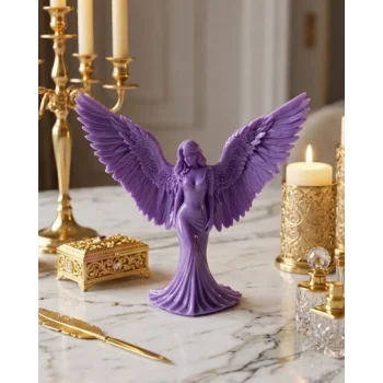 3D Lila Melek İnsan Biblo Estetik Dekoratif Obje