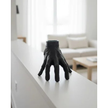 3D Modern Siyah El Biblo 17x16 cm Ev ve Ofis Dekorasyonu