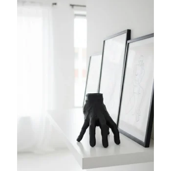 3D Siyah El Biblo 27x22 cm İddialı Ev Dekorasyonu