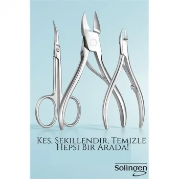 3’lü Paslanmaz Manikür Seti – Tırnak Makası, Et Pens, Kavisli Makas | Evde Profesyonel Bakım