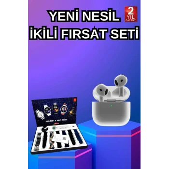 3.Nesil TWS Bluetooth Kulaklık Bluetooth Bağlantılı Akıllı Saat Amoled Ekran Plastik Hasır Kordon