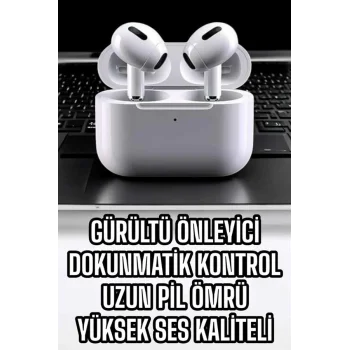 3.Nesil TWS Bluetooth Kulaklık Mikrofonlu ANC Özelliği Dokunmatik Kontrol
