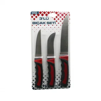 3PCS KURBAN BIÇAK SETİ R-032K--R-320Y--R-0403 KEMİK SIYIRMA - DERİ SOYMA=YÜZME - KURBAN BIÇAK (5047)