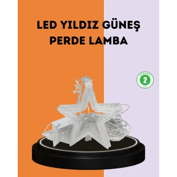 3x3 Metre Yıldız Peri Led Perde Işık Romantik Dekorasyon