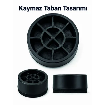 4 Adet Kaymaz Çamaşır Makinesi Ayak Altlığı
