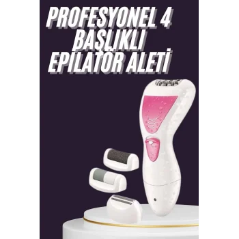 4 Başlıklı Lazer Öncesi Kısaltma Epilasyon Aleti Epilatör Çok Amaçlı