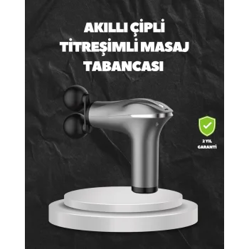 4 Başlıklı Şarjlı Masaj Tabancası Bel Sırt Boyun Bacak Kas Rahatlatıcı