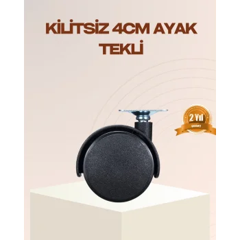 4 cm Kilitsiz Mobilya Ayağı Tekli Kolay Dönen Masa ve Sehpa Ayağı
