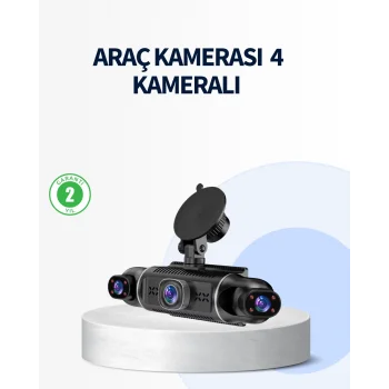 4 Kameralı Araç İçi Kamera 1080P GPS Takip WiFi Gece Görüşlü