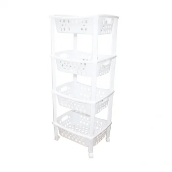 4 KATLI SEPET DÜZENLEYİCİ - RAF ÜNİTESİ TEKERLEKLİ 400X295X960MM (5047)