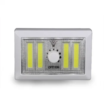 4 Ledli Pilli Led Lamba Güç Ayarlı Led Portatif Lamba Led Işık - Mıknatıslı Yapışkanlı