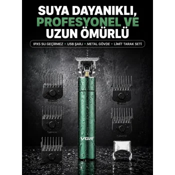 4 Limit Taraklı IPX5 Su Geçirmez Saç Kesme Makinesi