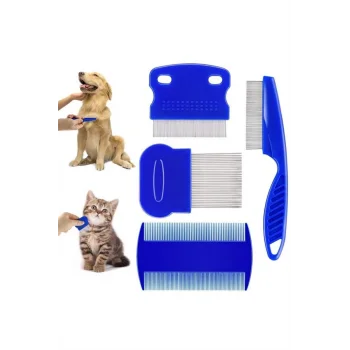 4lü Bit Evcil Hayvan Tarak Seti Kedi Köpek Bit Tarak Seti Pire Tarağı