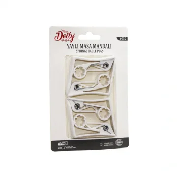 4 PARÇA PLASTİK - YAYLI MASA ÖRTÜSÜ MANDALI KISKACI (5047)