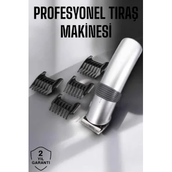 4 Taraklı Taşınabilir Profesyonel Saç ve Sakal Kesme Tıraş Makinesi