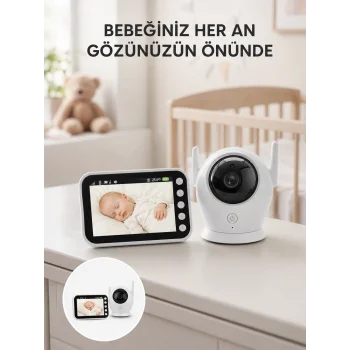 4.5 İnç Ekranlı Gece Görüşlü Bebek Kamerası ve Monitörü
