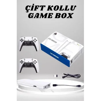 4K 3D HD Görüntü Kaliteli Kablosuz Çift Kollu 20.000 Oyunlu Retro Oyun Konsolu TV Box