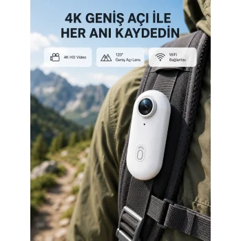 4K Full HD Spor Kamerası 360° Klips ve WiFi Özellikli