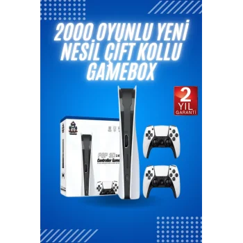 4K HD Klasik Retro Game Box 3000 Oyunlu Çift Kollu Çift Kişilik Oyun Konsolu