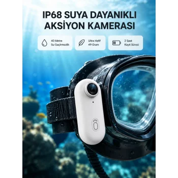 4K  Suya Dayanıklı Aksiyon Spor Kamerası 120° Geniş Açı ve WiFi Destekli