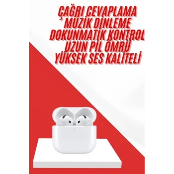 4.Nesil Bluetooth Kulaklık Yüksek Ses Kaliteli Dokunmatik Kontrol Özellikli
