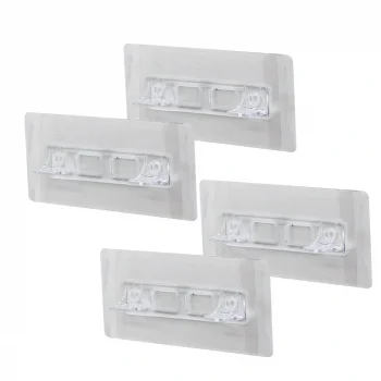 4PCS  RAF AYAK APARATI   ŞEFFAF PVC YAPIŞKANLI + VİDALANABİLİR   2X10CM (5047)