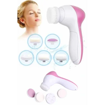 5 Başlıklı Cilt Temizleme Cihazı Ultra Kaliteli Yumuşak Kırşıklık Karşıtı