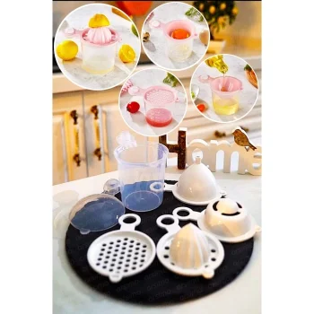 5 in 1 Süzgeç - Huni - Limon Sıkacağı - Yumurta Akı Ayırıcı Hazneli Mutfak Aparatı