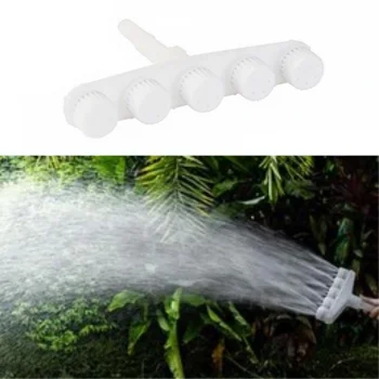 5 Kafalı Peyzaj Bahçe Tarla Çim Sulama Başlığı Yüksek Basınçlı Su Püskürtücü Hortum Aparatı (5047)