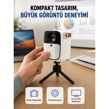 50 inç TV Deneyimli Projektör – Yakın Mesafede Geniş Görüntü Yeni Nesil