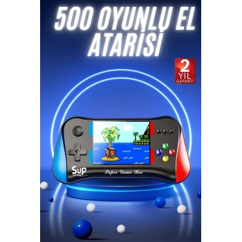 500 Oyunlu Retro Sup Konsolu Taşınabilir Mini Gamepad 3,5 İnç Ekran