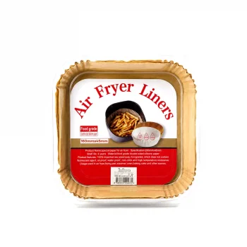 50PCS KARE TABAN: 16CM - KENAR: 4.5CM AİR FRYER PİŞİRME KALIP KAĞIT (5047)