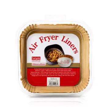 50PCS KARE TABAN: 20CM - KENAR: 4.5CM AİR FRYER PİŞİRME KALIP KAĞIT (5047)