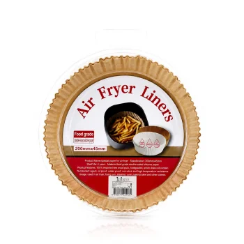 50PCS YUVARLAK TABAN: 20CM - KENAR: 4.5CM AİR FRYER PİŞİRME KALIP KAĞIT (5047)