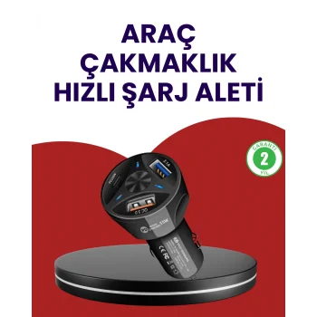 55W PD ve Quick Charge 3.0 Destekli Polygold Araç Şarj Adaptörü