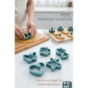6lı Tasarım Kurabiye Kalıbı Seti