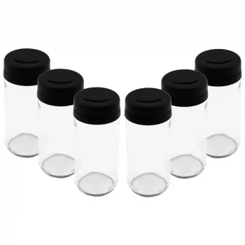 6 PARÇA CAM BAHARATLIK TUZLUK PLASTİK KAPAK 225 ML